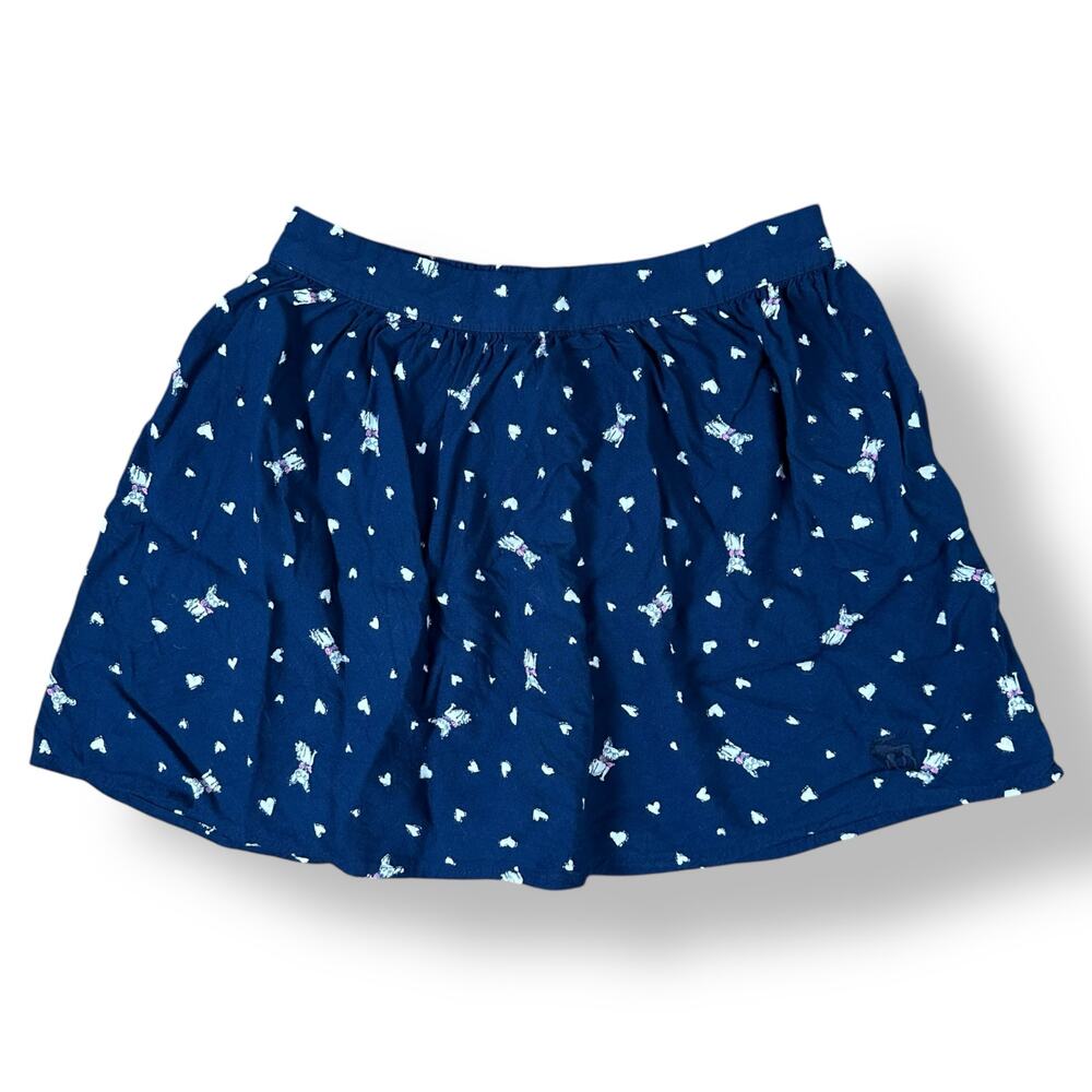 Abercrombie & Fitch Kids Blue Smart Puppy Skirt Size Large Preppy, Casual